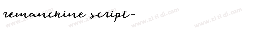remanchine script字体转换
